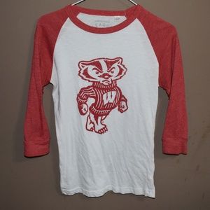 Wisconsin Badger Crop Sleeve Shirt